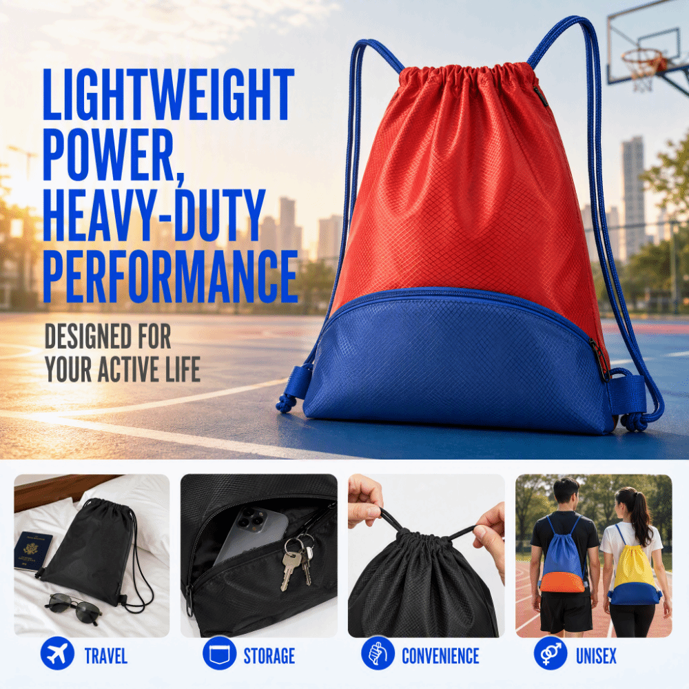 Tas Olahraga Lipat Oxford Taha - Drawstring Gym Bag ulasan dan harga